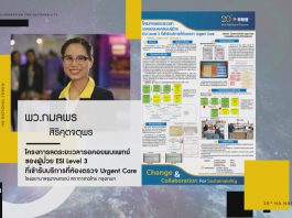 โครงการลดระยะเวลารอคอบพบแพทย์ของผู้ป่วย ESI Level 3 ที่เข้ารับบริการที่ห้องตรวจ Urgent Care